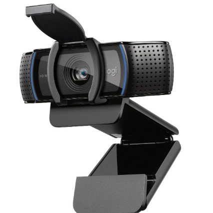 Webcam Full HD Logitech C920s com Microfone Embutido e Proteção de Privacidade para Chamadas e Gravações em Video Widescreen 1080p