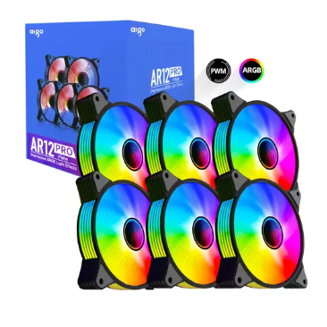 Cooler Fan Aigo Ar12 Pro Argb + Pwm 6 Fans Infinity