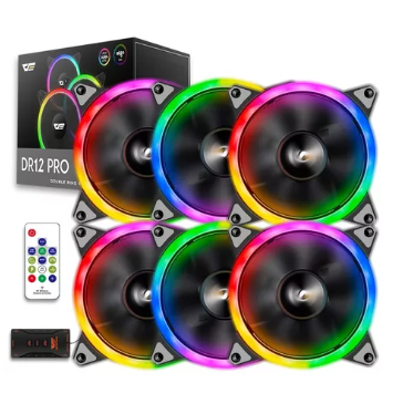 Cooler Fan Aigo Dr12 Pro Rgb D/face 6 Fans +controladora+ir