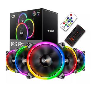 Cooler Fan Aigo Dr12 Pro Rgb D/face 5 Fans +controladora +ir