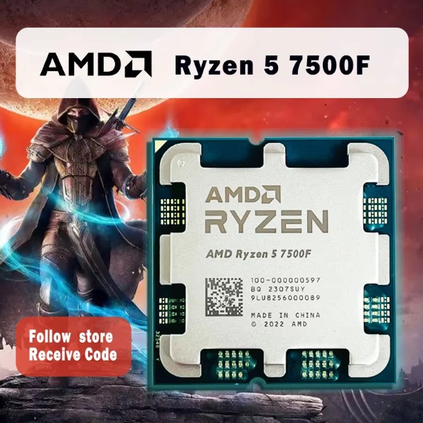 Processador AMD Ryzen 5 7500F 4.0GHz, 6-Cores