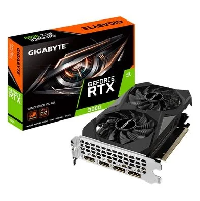 PLACA DE VÍDEO RTX 3050 WINDFORCE OC GIGABYTE NVIDIA GEFORCE, 6GB