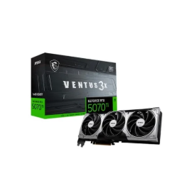 RTX 5070 TI VENTUS X3 16G VENTUS 3X OC, NVIDIA, 16GB, GDDR7, Até 2497MHz
