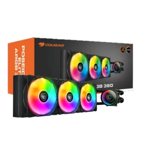 Imagem do produto WATER COOLER 360MM COUGAR POSEIDON ELITE ARGB 360, BLACK