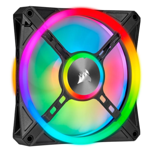 Ventoinha Corsair QL Series, 120mm, RGB, Preto - CO-9050097